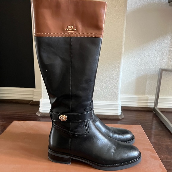 Black Coach boots USW 8 - Picture 9 of 12